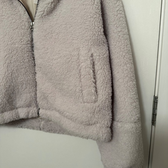 Lululemon Cinchable Fleece Zip-Up in White Opal - Picture 6 of 7